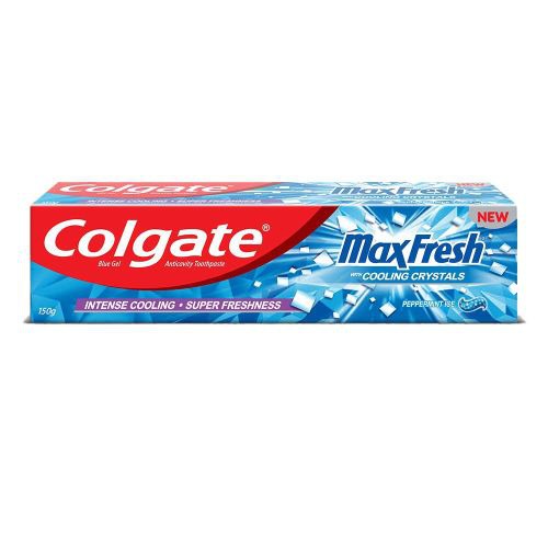 Colgate MaxFresh Toothpaste, Blue Gel Paste with Menthol for Super Fresh Breath, (Peppermint Ice)