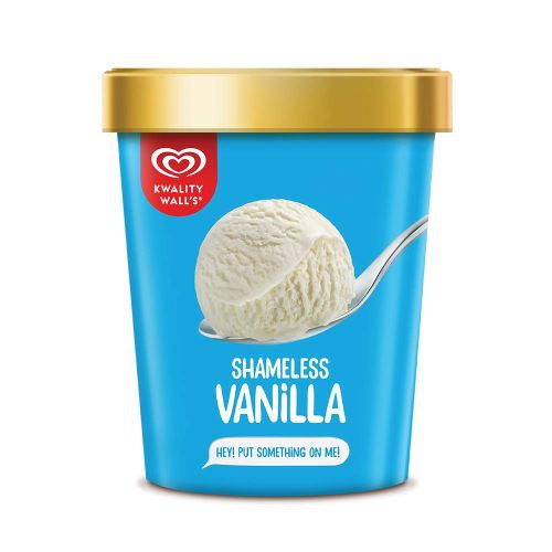 Kwality Walls Shameless Vanilla Tub, 700 ml