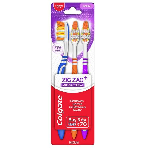 Colgate Zig Zag Tooth Brush (Soft) - Buy 2 Get 1 Free 35gm