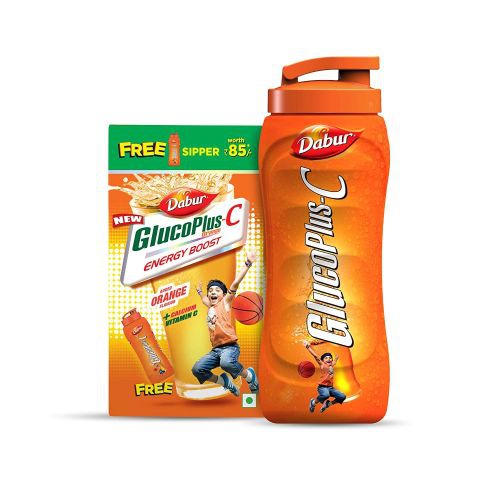 Dabur GlucoPlus-C Orange Energy Drink - Get Sipper Free 1kg