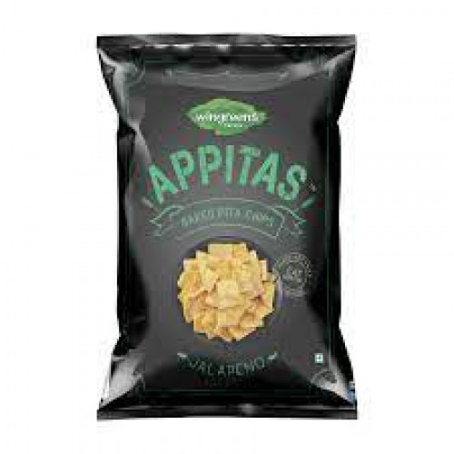 Wingreens Farms Appitas Baked Pita Jalapeno Chips 50gm