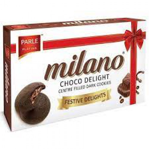 Parle Platina Milano Centre Filled Dark Choco Delight Cookies  250gm