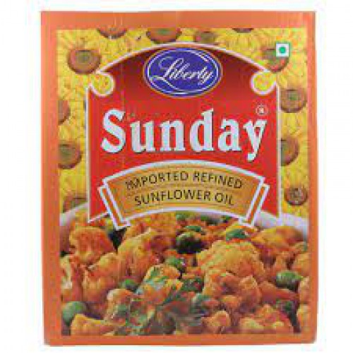 Liberty Sunday Imported Refined Sunflower Oil - Zero Cholesterol, 15 L Carton