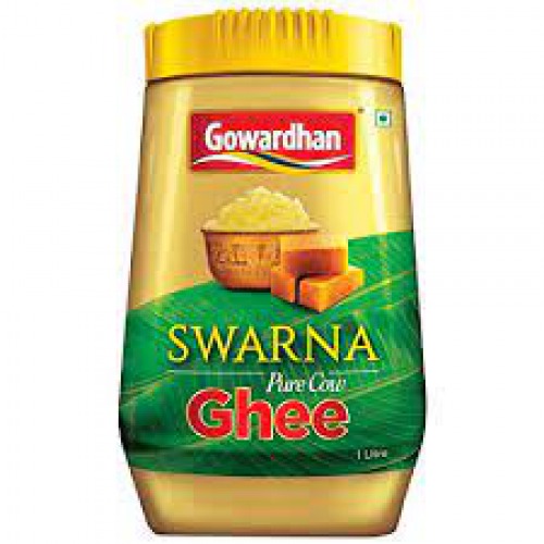Gowardhan Swarna Pure Cow Ghee/Tuppa, 1 L Jar