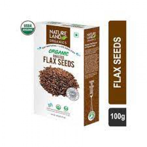 Natureland Roasted Organic Flax Seeds 100g