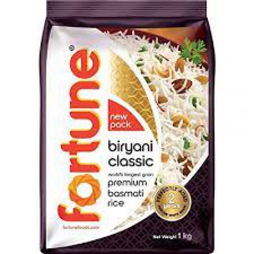 Fortune Biryani Classic, Premium Raw Basmati Rice 1 Kg