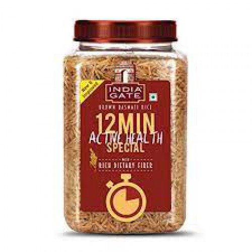 India Gate Brown Basmati Rice  1 kg Jar