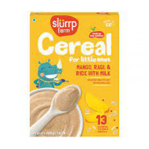 Slurrp Farm Baby Cereal (Ragi, Rice & Mango With Milk)  200gm