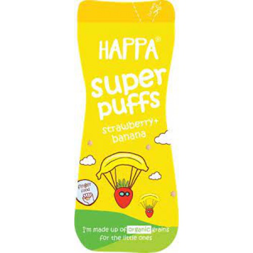Happa Multigrain Strawberry and Banana Puffs