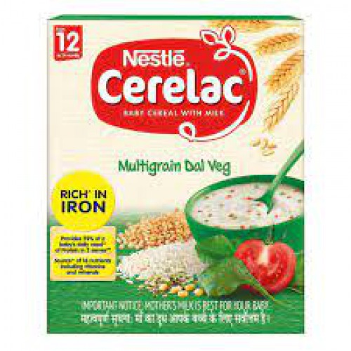 Nestle Cerelac With Milk, Multigrain Dal Veg Baby Cereal (From 12 to 24 Months) Cerelac With Milk, Multigrain Dal Veg Baby Cereal (From 12 to 24 Months)Cerelac With Milk, Multigrain Dal Veg Baby Cereal (From 12 to 24 Months)