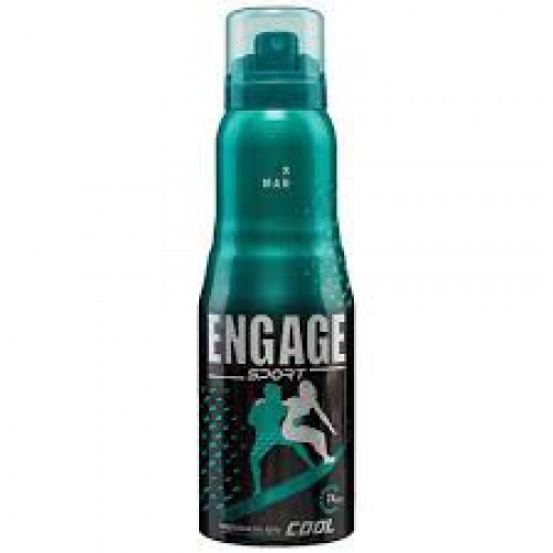 Engage Sport Deo Spray - Cool, For Men, 2x150 ml