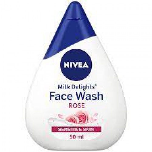 Nivea Milk Delight Rose Water Face Wash for Sensitive Skin 50 ml