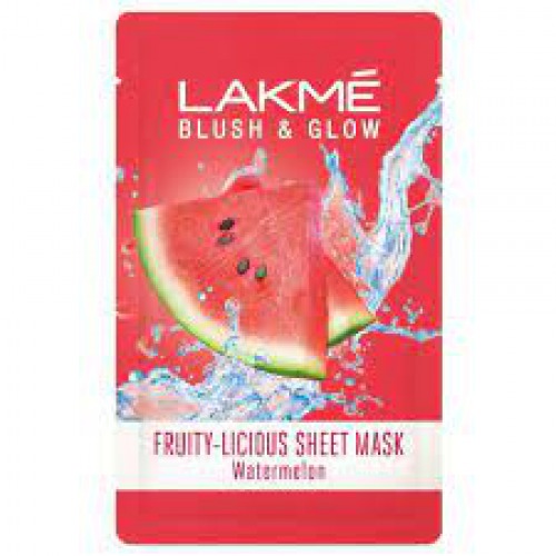 Lakme Blush & Glow Fruity-Licious Sheet Mask, Watermelon 20 ml