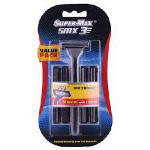 Super-Max Smx 3 Razor - 10 Cartridges 35gm