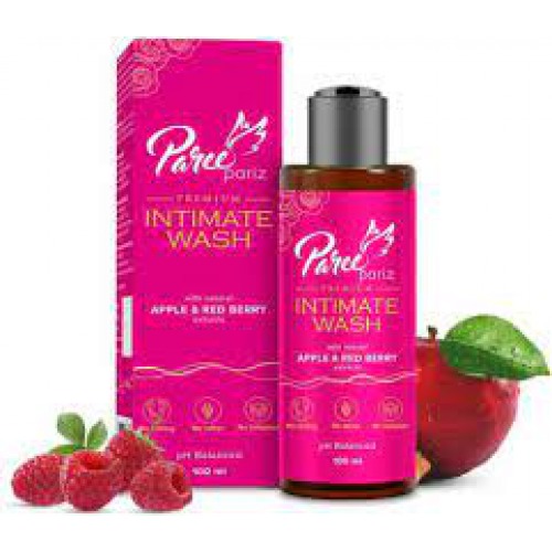 Paree Pariz Intimate Wash - Apple & Red Berry Extracts, pH Balanced, 100 ml