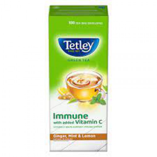 Tetley Ginger, Mint & Lemon Green Tea - Tea Bags (Immune with added Vitamin C)  60gm