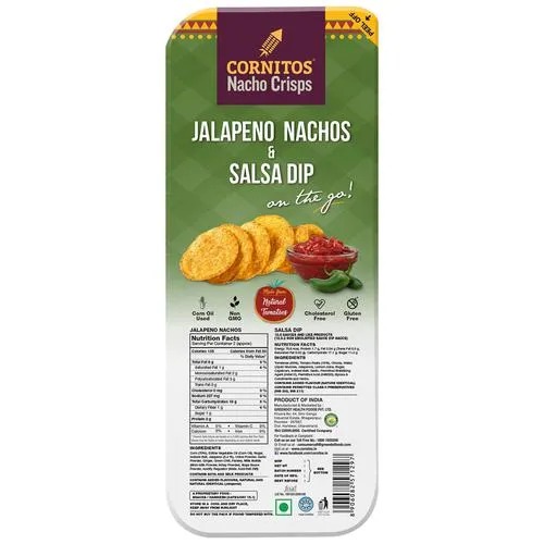 Cornitos Crisps Jalapeno Nachos & Salsa Dip 400gm