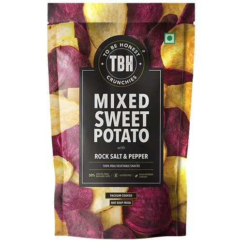 To Be Honest Mixed Sweet Potato with Rock Salt & Pepper Chips To Be Honest  350gm
