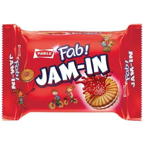 Parle Fab Jam In Sandwich Cream Biscuits 120gm