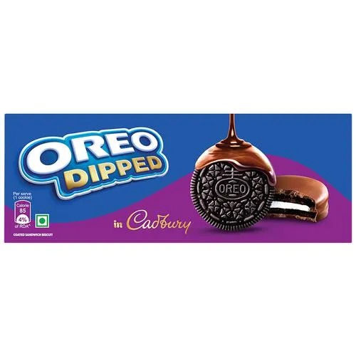 Cadbury Oreo Dipped Chocolate Sandwich Cream Biscuits 120gm
