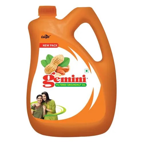 Gemini Filtered Groundnut Oil, 5 L Jar