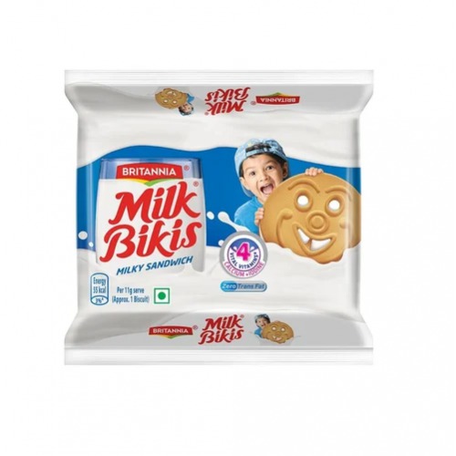 Britannia Milk Bikis Milk Sandwich Cream Biscuits 170gm
