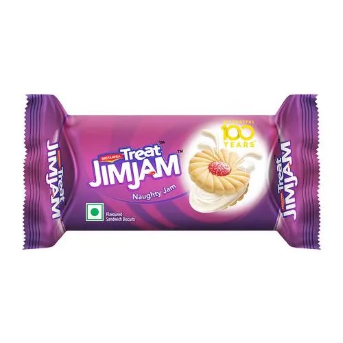 Britannia Treat Jim Jam Sandwich Cream Biscuits 40gm