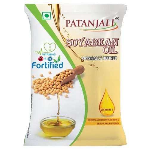 Patanjali Fortified Soyabean Oil, 1 L Pouch