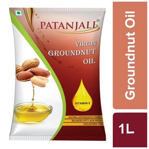 Patanjali Virgin Groundnut Oil, 1 L Pouch