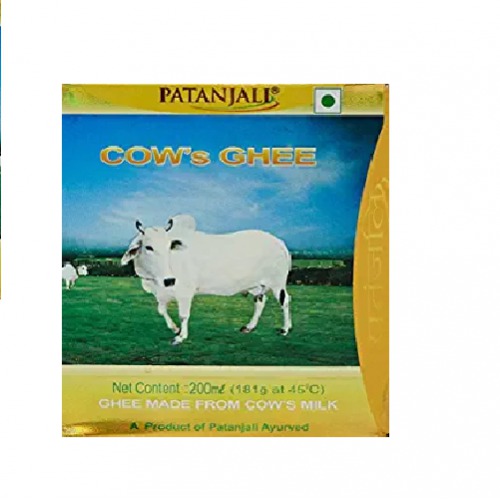 Patanjali Cow Ghee, 200 ml Carton