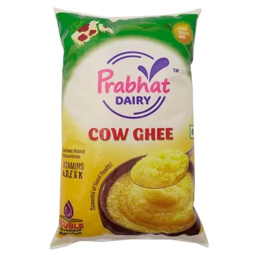 Prabhat Cow Ghee, 500 ml Pouch