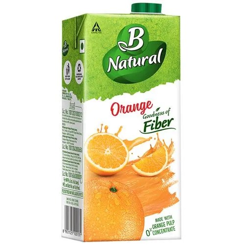 B Natural Orange Juice 1ltr