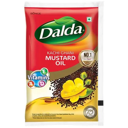 Dalda Mustard Oil - Kachi Ghani, 1 L Pouch