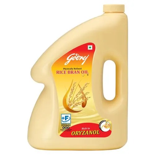 Godrej Rice Bran Oil - Refined, Fortified With Vitamins A, D & E, 5 L