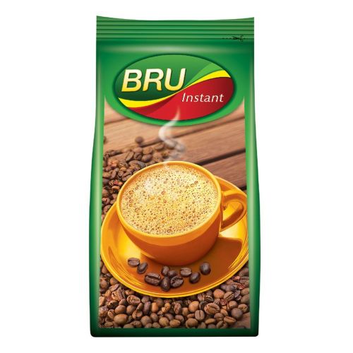 BRU Instant Coffee Powder Pouch, Roasted Arabica & Robusta Ground Coffee Beans From South India