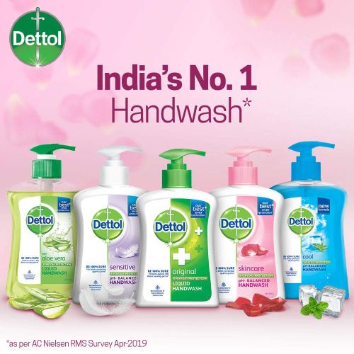 Dettol Skincare Germ Protection Handwash Liquid Soap Pump, 250ml