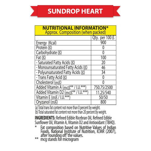 Sundrop Heart Blended Cooking Oil (Jar)