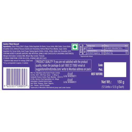 Cadbury Chocobakes Choc Filled (Biscuits) Cookie