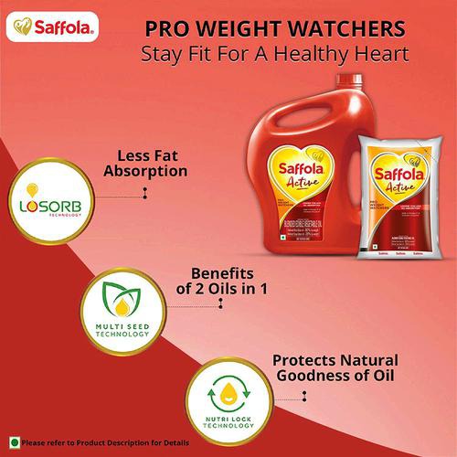 Saffola Active Pro Weight Watchers Edible Oil, 1 L Pouch