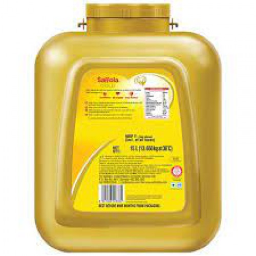 Saffola Gold Refined Cooking oil | Blended Rice Bran & Sunflower oil | Helps Keeps Heart Healthy, 15 L Jar