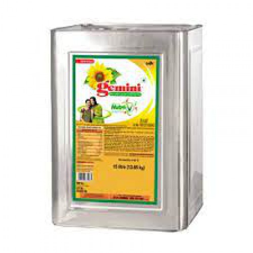 Gemini Refined Sunflower Oil - With Nutri-V, 15 L