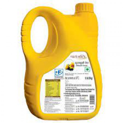 Patanjali Fortified Sunflower Oil, 5 L Jar