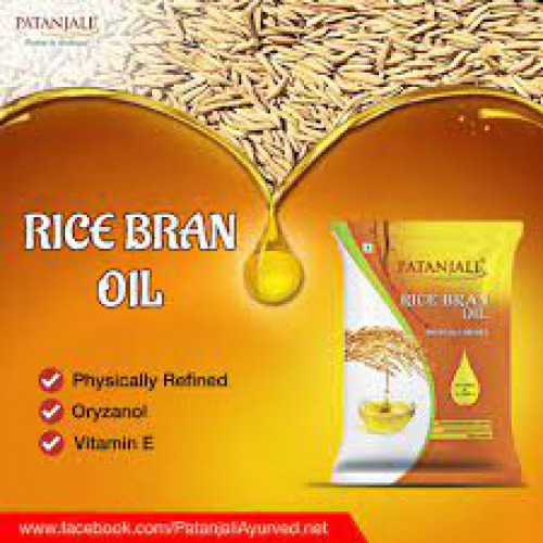 Patanjali Fortified Rice Bran Oil, 1 L Pouch