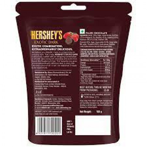 Hersheys Exotic Dark Chocolate Raspberry & Goji, 100 g