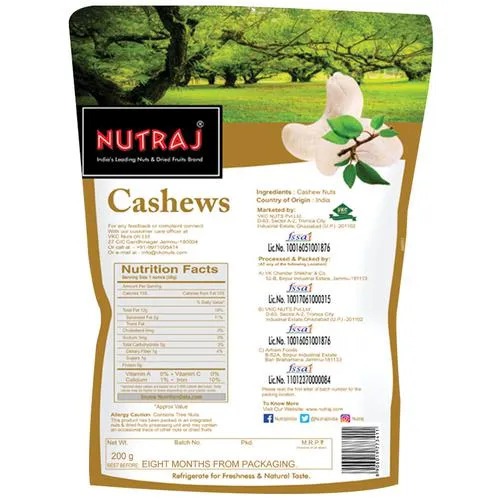 Nutraj Special Cashew Nuts 250gm