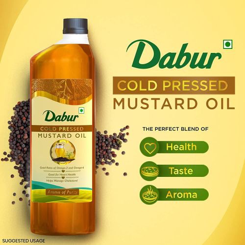Dabur Cold Pressed Mustard Oil 1L